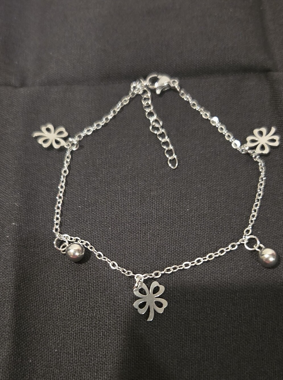 FOUR LEAF CLOVER STAINLESS STEEL BRACELET
